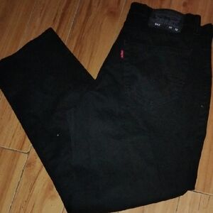Levi's Men's Black Straight Destroyed Jeans